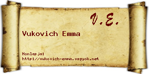 Vukovich Emma névjegykártya