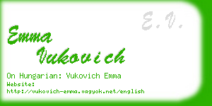 emma vukovich business card